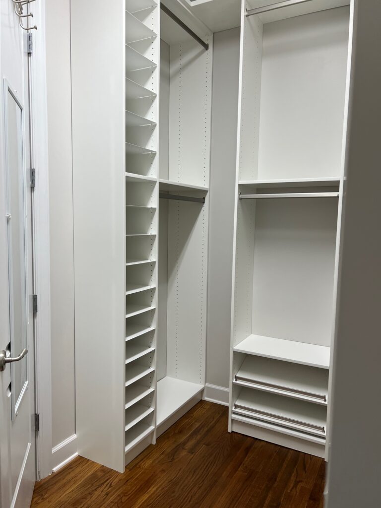 Custom Closet Tall Shoe Shelves