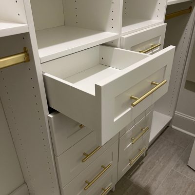 Custom Closet Matte Brass Drawer